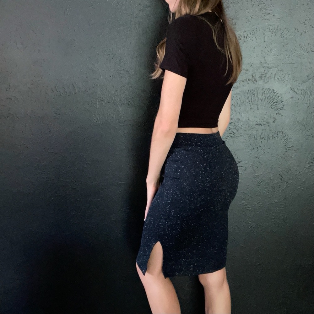 Madewell Navy Midi Skirt